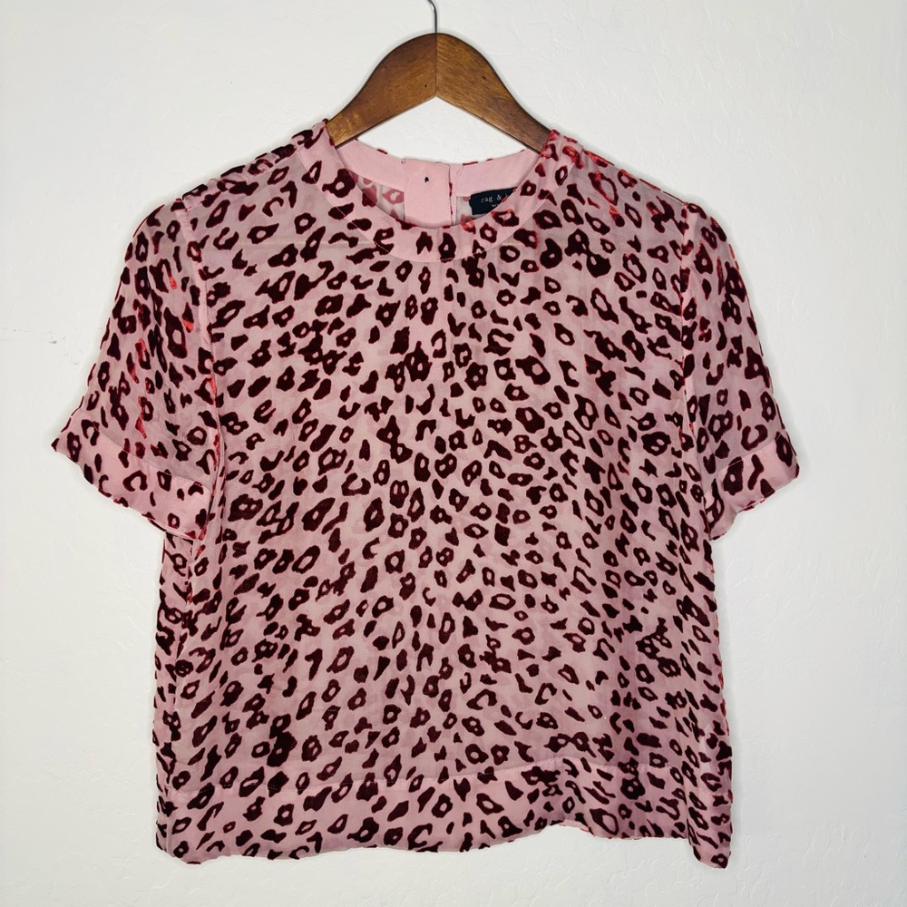 Rag & Bone Sheer Split-Neck Blouse Women’s Extra Small (XS) | Sheer, Lightweight